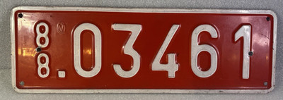 Belgien Belgian Temporary 1988 Euro Nummernschild original gebrauchter Zustand