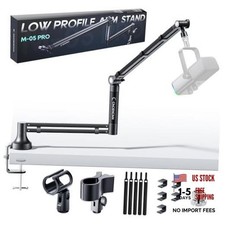 M05 Boom Arm, 360 Rotatable Microphone Stand with Desk Mount, Mic Black