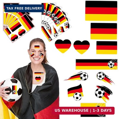 55 Pcs World Cup 2026 Temporary Tattoos Germany Flag Soccer Party Face Sticker