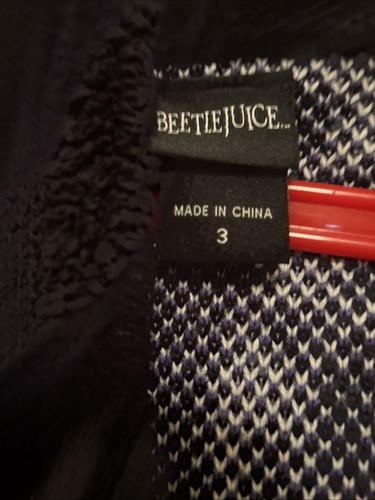 Hot Topic Beetlejuice Women 3X Sherpa Open Cardigan Sweater Jacket Sandworm - Picture 2 of 5