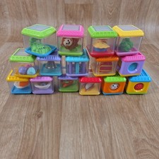 Fisher Price Lot 15 Interactive Peek A Boo Blocks Sight Sensation Incrediblocks