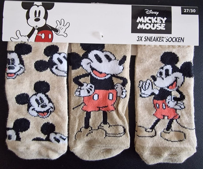 Disney Mickey Mouse  Sneaker Socken  3er Pack GR.23/26 oder GR. 27/30 NEU