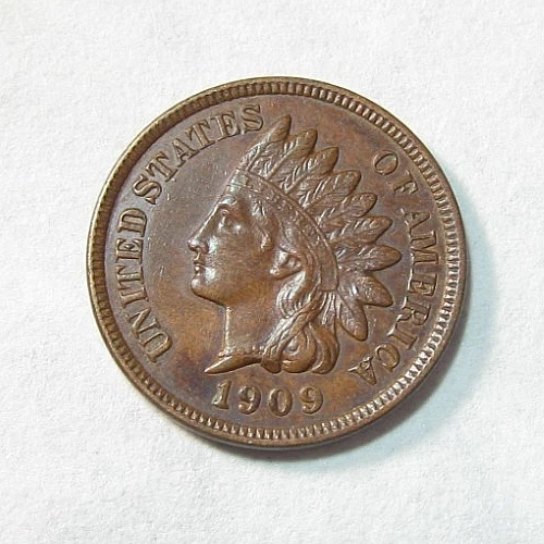 1909 - INDIAN HEAD CENT - AU+