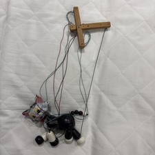 Marionnettes Pelham vintage chat noir et blanc