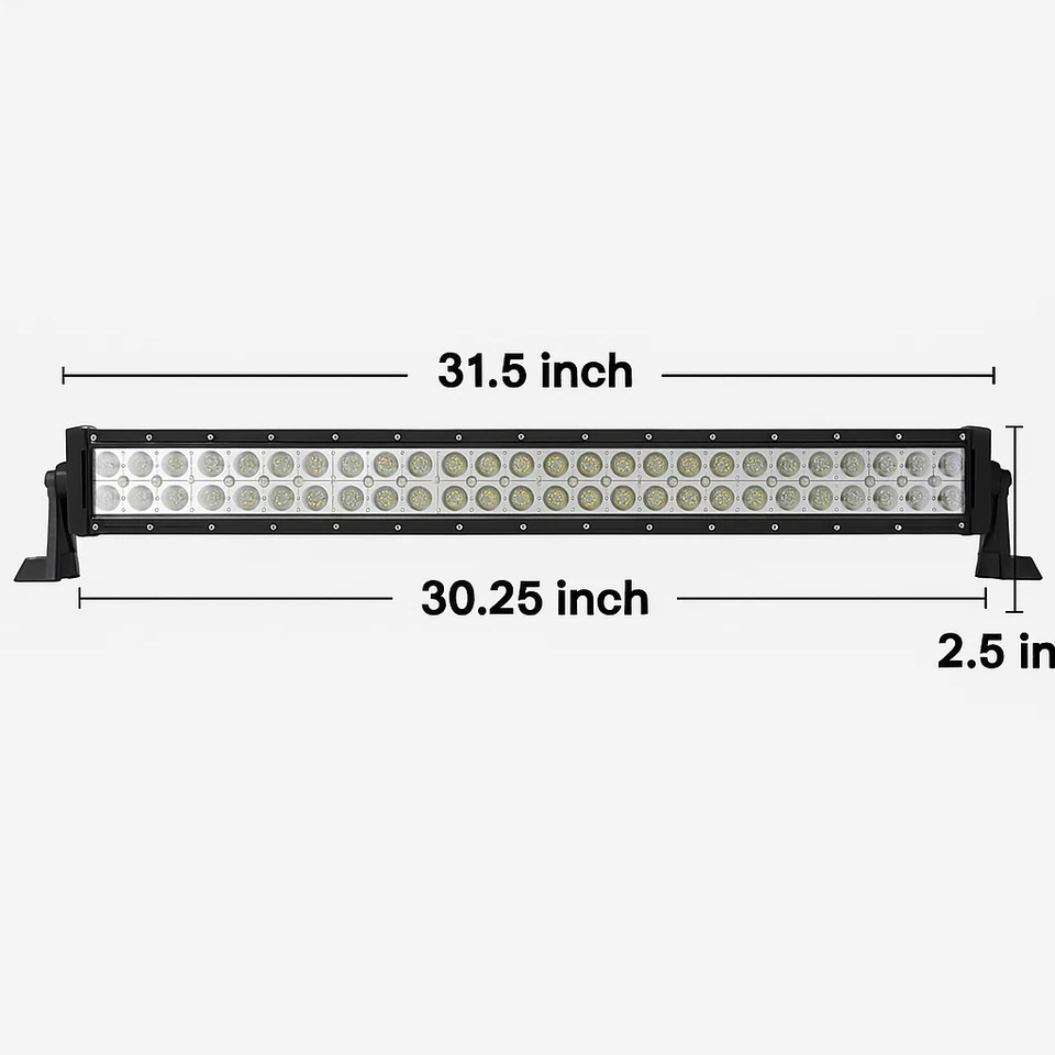 Bully - Barra de Luz LED Todoterreno Doble Fila 31.5" - 180 W 5.500 lm IP68 Impermeable Foto 3 de 4