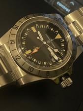 chronotac explorer automatic mechanical watch GMT orange cane 1655 NEW old stock