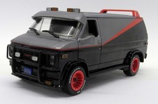 Greenlight 1/24 Scale Diecast - 84072 The A-Team 1983 GMC Vandura Black / Red