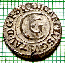 MEDIEVAL LIVONIA RIGA SWEDISH ADMINISTRATION Carl X Gustav 1659 SOLIDUS Billon