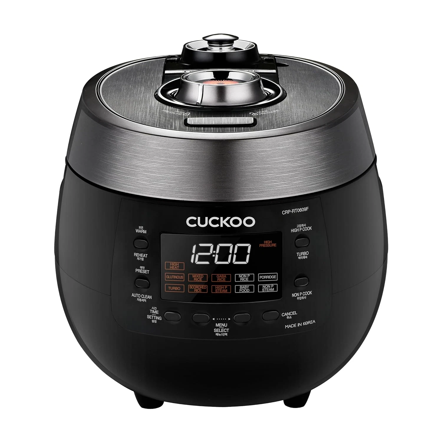 CUCKOO Twin Pressure Rice Cooker 6-Cup Uncooked / 12-Cup Cooked with Nonstick In
