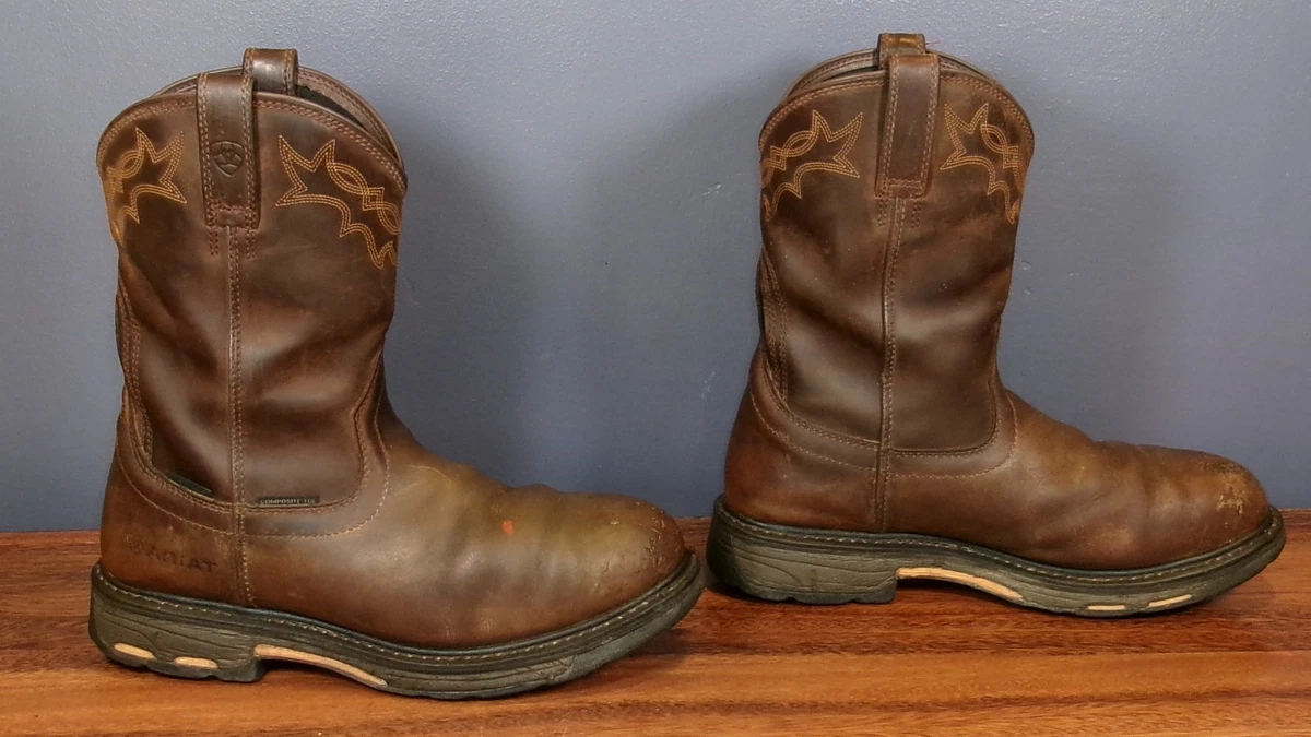 Ariat Boots: Men\'s Brown 10011943 Comp Toe Waterproof Workhog Boots Size 10.5EE Ariat Turbo 6 main image 4