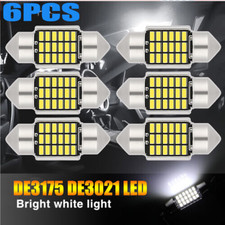 6pcs 31mm Festoon De3175 Led Mapdome Interior Light Bulbs 6000k White Canbus Us