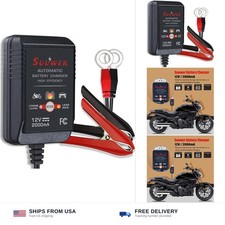 Suuwer Battery Charger, 12V 2-Amp Fully-Automatic Smart Trickle Charger Maint...