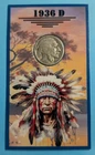 1936 D  Buffalo Nickel - 5 cents - 55x110 mm #B14