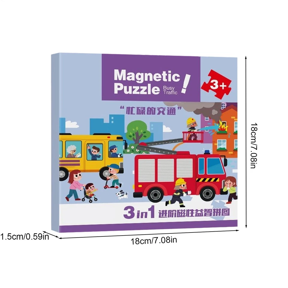 Magnetpuzzle für Kinder ab 4-6 Jahren, 20 Stück Reisespielzeug Tier Kleinkind Puzzle - Bild 2 von 4