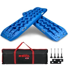X-BULL New Recovery Traction Tracks Sand Mud Snow Track Tire Ladder 4WD (Blue, 3