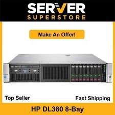 HP ProLiant DL380 G9 Server 2x E5-2667 V4 3.2GHz -16 Cores P440ar 32GB 8x trays