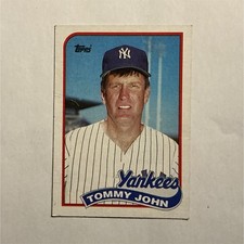 Topps 1989 Tommy John New York Yankees #359 Base Set MLB Baseball Card