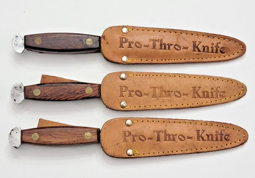3 Vintage Pro-Thro- Throwing Knife Knives Japan
