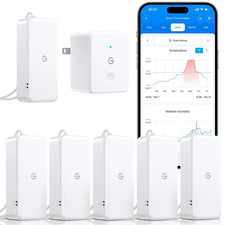 2.0 Wifi Hygrometer Thermometer 6 Pack, Smart Humidity Temperature Sensor with A
