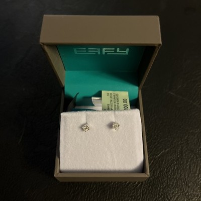 Effy 1/10 ct. t.w. Lab-created Diamonds Miracle Stud Earrings in Sterling Silver