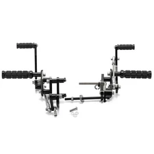 Black Aluminum CNC 7 Inches Footpegs Forward Controls for Honda VTX 1800C 1800F