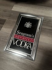 Seagram's Imported Vodka Vintage Bar Man Cave Glass Mirror Sign