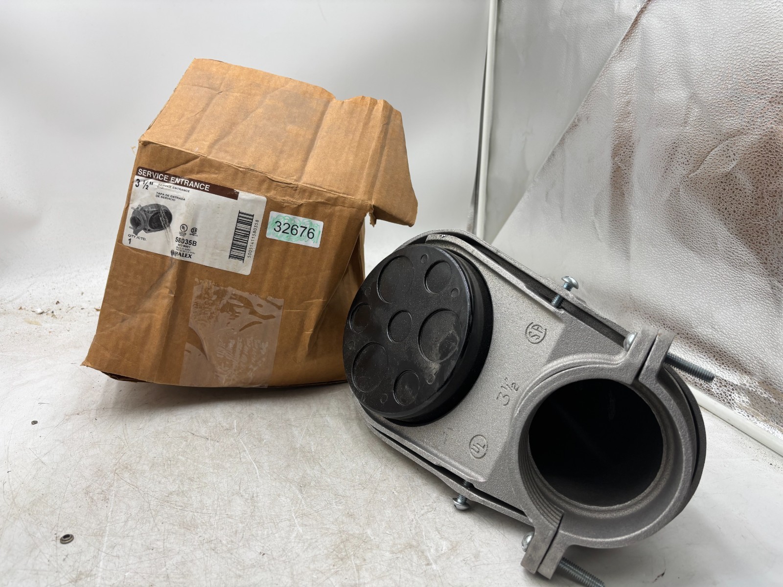 Halex Aluminum Service Entrance Cap 3-1/2" Weatherproof Conduit Fitting