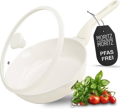 Moritz & Moritz Keramik Pfanne mit Deckel 26cm - frei von PFAS, PFOA &