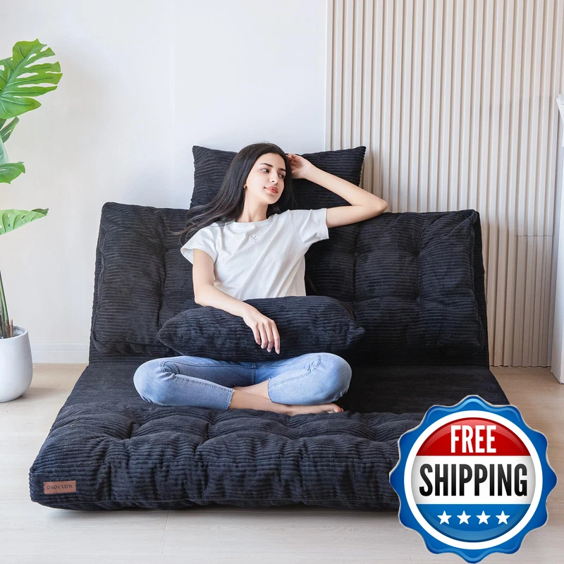Maxyoyo Folding Sofa Bed Tufted Bean Bag Bed Pillows Floor Mattress For Adults
Opens in a new window