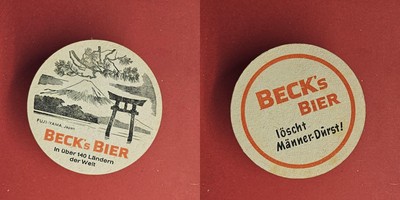 Beck's Bier Fuji-Yama, Japan Brauerei Bierdeckel Bier
