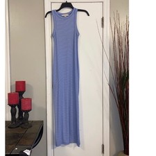 Loft size small blue and white maxi dress