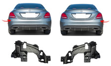 Für Mercedes-Benz C W205 AMG 14-21 Neu Halterung Rückstoßstange Set (2-teilig)