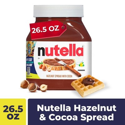 Nutella Hazelnut Spread Cocoa 26.5oz Jar 2 Pack Creamy Chocolate