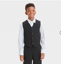 Boys' Tuxedo Suit Vest - Cat  Jack Black 12