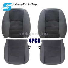 Driver & Passenger Bottom-Top Cloth Seat Cover For 2013 2014 Dodge Ram 1500 2500