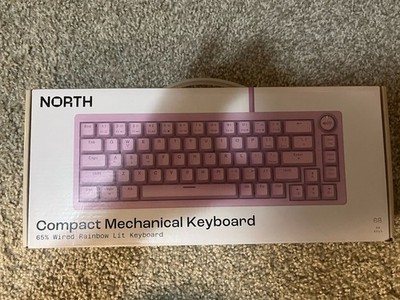 NEW!North Compact Mechanical 65% Wired Keyboard USB Pink Rainbow Lit