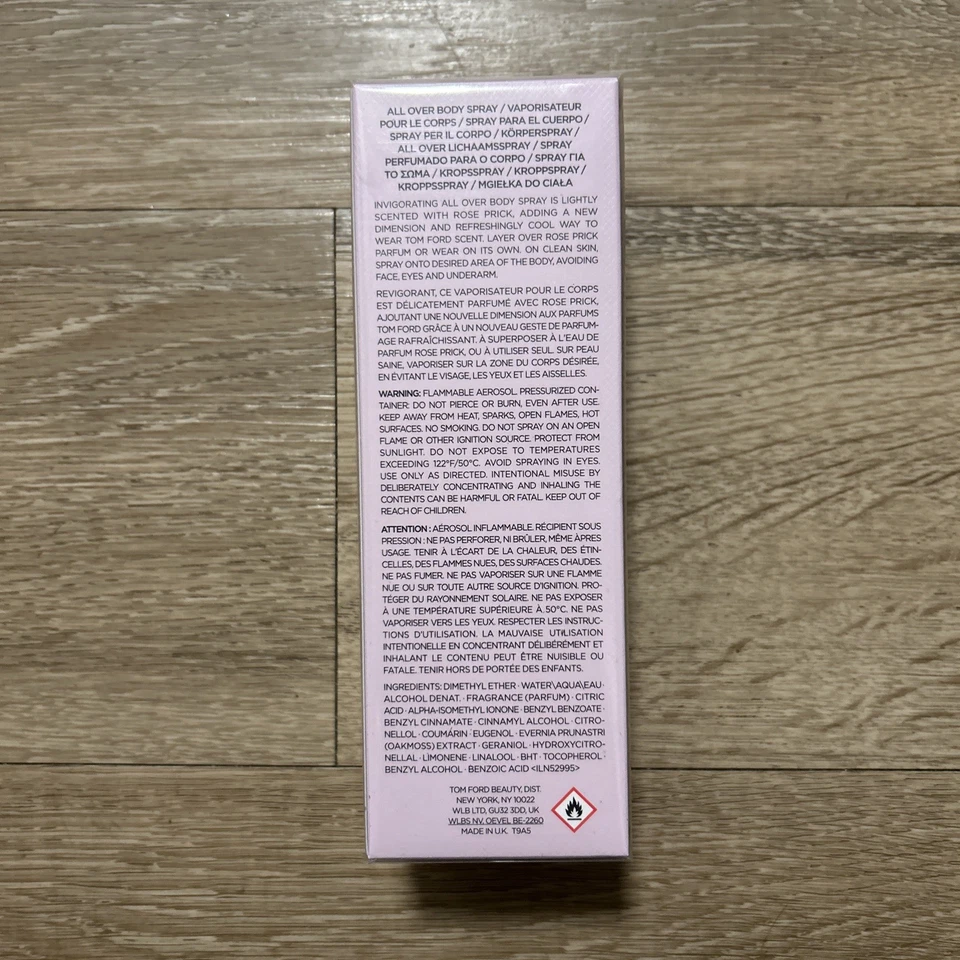 Spray para toda la carrocería Tom Ford unisex Rose Pinck 150 ml/4 oz nuevo en caja sellada Foto 3 de 3