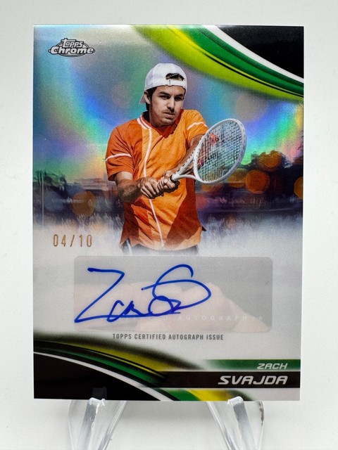 2025 Topps Chrome Tennis ZACH SVAJDA Black Refractor Auto /10 #CAZSA