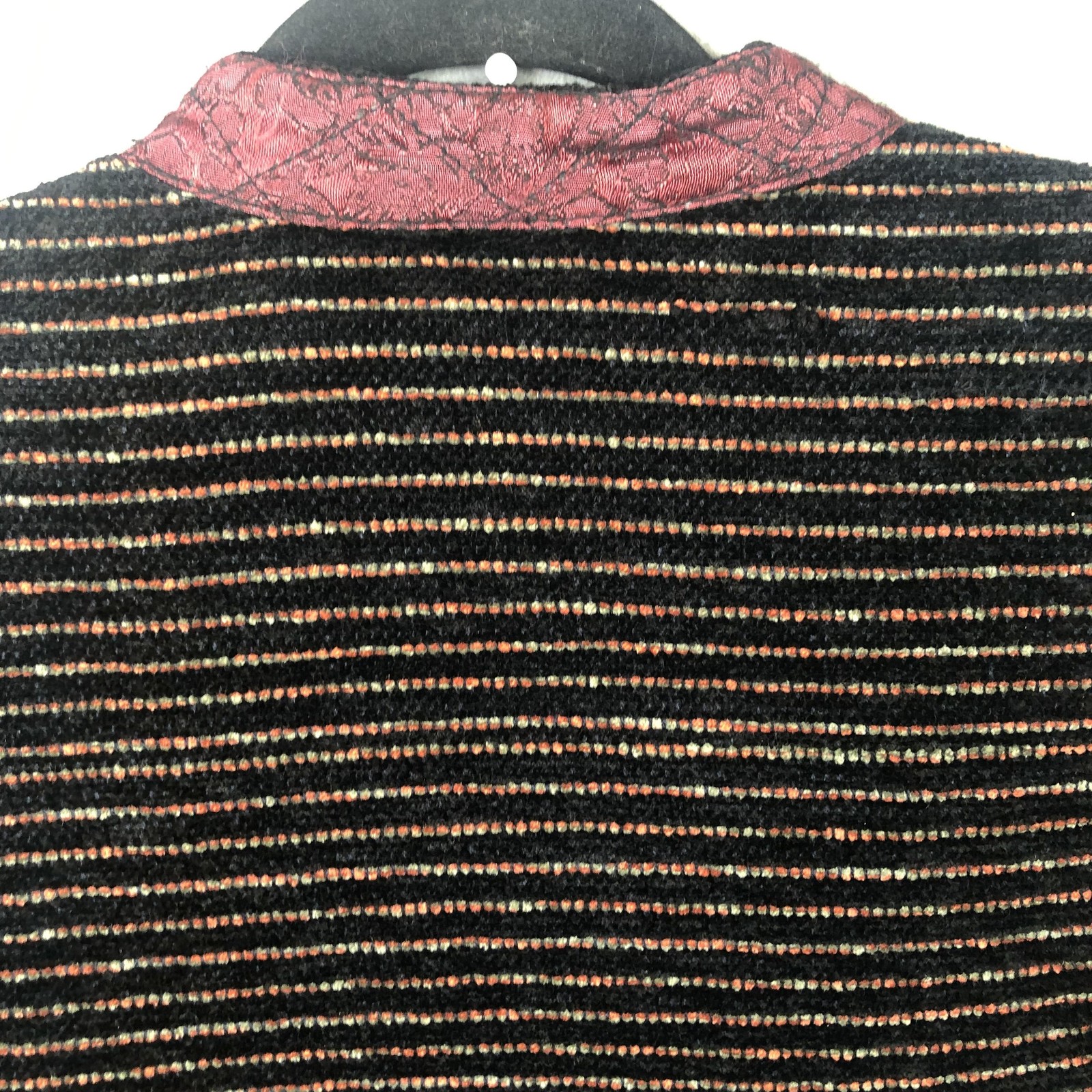 Retro Jacket Womens Medium Black Patchwork Velvet… - image 19