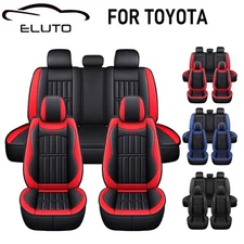 For TOYOTA Car Seat Cover Full Set 5-Seats Leather Front Rear Protector Cushion