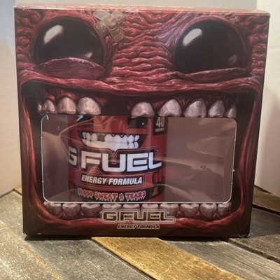 G Fuel Energy  Blood Sweat & Tears Super Meat Boy (NO SHAKER) Tub & box only m13