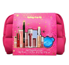 Sephora Favorites Lip Value Set Holiday 2025 10 Pc Bag Kit LIMITED EDITION New