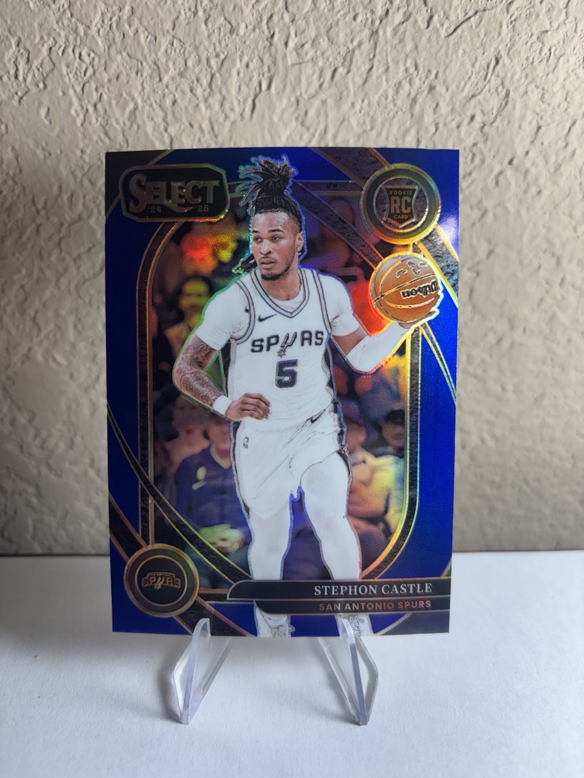 2024-25 Select Stephon Castle Courtside RC Blue Retail Rookie #292 Spurs