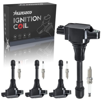 Ignition Coil Pack and Iridium Spark Plug Compatible with Nissan Altima Rogue