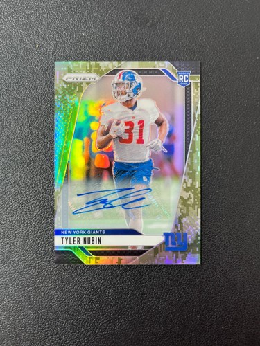 2024 Panini Prizm Football Tyler Nubin Rc Rookie Auto Camo 08/25 BJYY