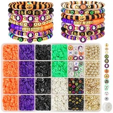 3000 pcs halloween beads for bracelets, clay beads bracelet making kit