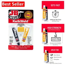 KwikWeld Quick Setting Steel Reinforced Epoxy 2 oz - Durable Dark Grey Repair