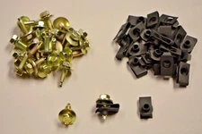 Valance Body Bolts & U Nuts Black Zinc Coated 1/4-20 x 7/8" Hex Dog Point GM