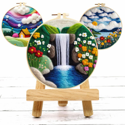 DIY Nadelfilzset Wolle Stickerei Kunst für Anfänger & Bastler Basteln Geschenk