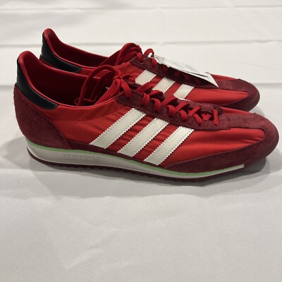 VERY RARE Adidas SL72 Scarlet Red Volt Neon White Size 9 Mens Shoes - EF5108